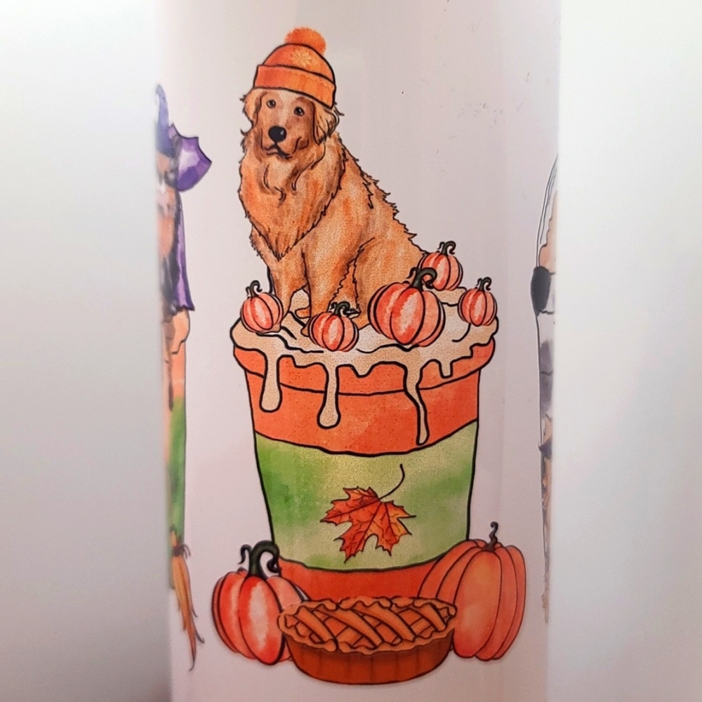 PET Dog Cat HalloThanksMas SS Skinny tumbler cup